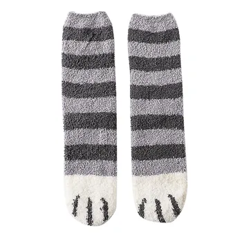 3Pairs 2020 Ženy, Módne Krásna Mačka Koralový Pazúr Zahusťovanie Fuzzy Uprostred Ponožky Roztomilý Jeseň Zimné Ponožky