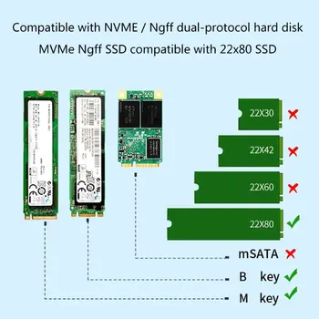 1Set M. 2 SSD NVMe NGFF Chladiča Hliníkový Chladič s Termálnou Pad pre 2280 M2 SSD Pevný Disk Desktop PC Chladičom
