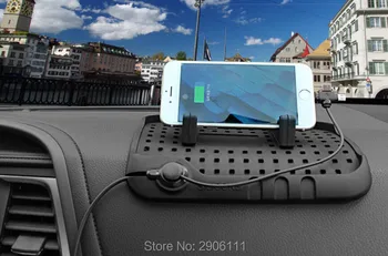 Auto príslušenstvo, auto, telefón, držiak, USB nabíjanie silikónové mat dočasné parkovanie číslo tanier na Renault clio megane kadjar pôsobeniu