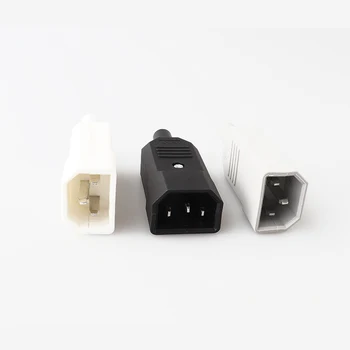IEC Rovný Kábel Zapojte Konektor C13 C14 10A 250V Čierna žena&muž Plug Rewirable Konektor Napájania 3 pin AC Zásuvky