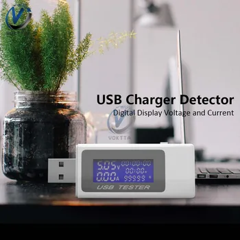 USB Tester Napätia Meter DC 4-30V Ammeter Načasovanie Digitálny Displej LCD Monitor Napájania Banka Nabíjačky, Kontrolka na USB Lekára
