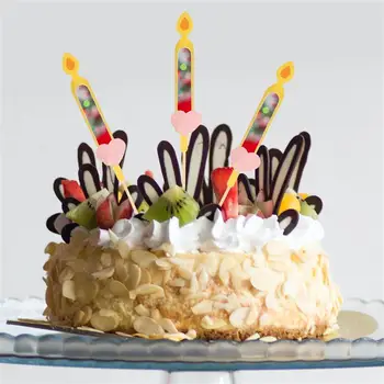 8pcs Papier Plameň Sviečky Tortové Mulčovače Peniaze Trubice Dizajn Narodeninovú Tortu Vyberá Cake Zdobenie Dodávky