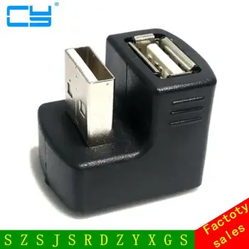 Nové Pravom Uhle USB 2 0 Adaptér mužmi A Rozšírenie 90 180 360 Degre