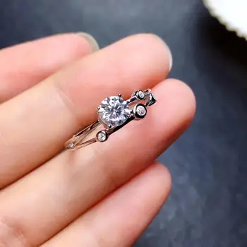 Nové glitting moissanite drahokam krúžok pre strieborné šperky VVS čistota shinning lepšie ako diamant narodeniny zásnubný prsteň darček