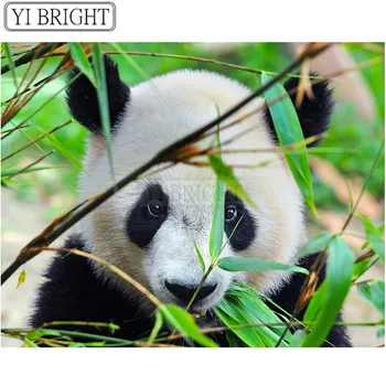 Diamond Výšivky Panda Diy Diamond Maľovanie Cross Stitch Zvieratá Plný Vrták Mozaiky Prilepili Plátno Remesiel Vyšívanie LK1
