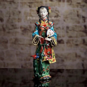 Čínska Klasická Domáce Dekorácie Dámy Ručne Vyrábané Ozdoby Keramické Klasická Krása Dievča Dekorácie