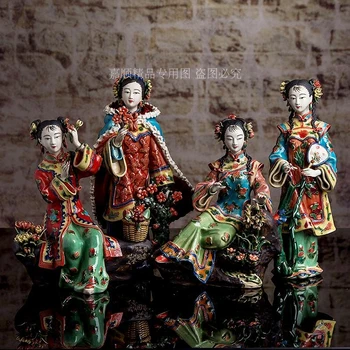 Čínska Klasická Domáce Dekorácie Dámy Ručne Vyrábané Ozdoby Keramické Klasická Krása Dievča Dekorácie