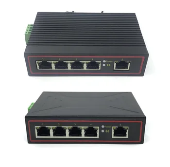 Priemyselné switch 10/100Mbps 5 port ethernet industrial switch5V-58V 5 port ethernet switch prepínač siete