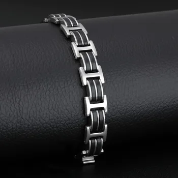 SIZZZ 21 cm dlhá 10 mm široké Európske a Americké módne šperky rock štýl nehrdzavejúcej ocele motocykel Náramok&Prívesky pre mužov