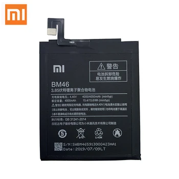 Xiao Mi Originálne BM46 Batérie Pre Xiao Redmi Poznámka 3 Note3 Pro Prime Batterie 4000mAh Skutočná Kapacita Nabíjateľných kontakty batérie