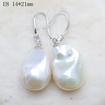 Super flash náušnice sen Striebro, prírodné sladkovodné perly baroková perla tvarované pearl náušnice Ženy Šperky