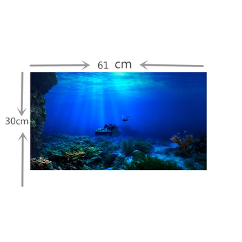Dĺžka samolepiace Nepremokavé Akvarijné Ryby Nádrž Dekorácie, Tapety Pozadia Nálepky 61cm Drop Shipping Ma15