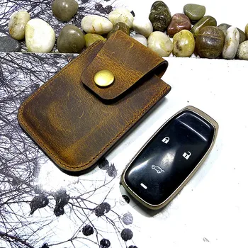 Blongk Mini Pás Pack Prenosné Pás Taška Univerzálneho Kľúča Vozidla Prípade Originálne Kožené Držiteľa Karty WD-TY