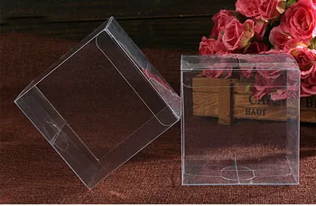 30pcs 9*9*9 cm jasné, plastové pvc boxy obaly pre giftchocolatecandycosmeticcakecrafts displej package transparentné Okno