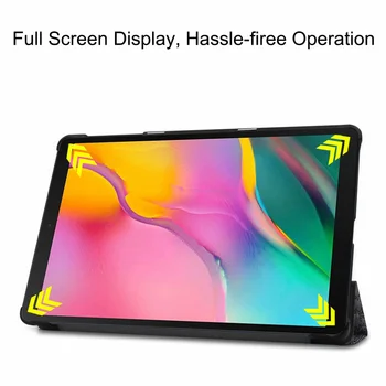 Maľované Folio puzdro Pre Samsung Galaxy Tab 10.1 2019 T510 T515 10.1 palcový Tablet Ochranné puzdro Smart cover pre SM-T510 SM-T515+darčeky