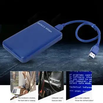 2.5 palcový USB3.0 SATA 3.0 HDD SSD Prípade 3TB 6Gbps Vysokej Rýchlosti USB3.0 Krytu Prípade Prenosný Pevný Disk Okno Nový 4 Farby