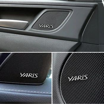 3D hliníkovou reproduktor stereo reproduktor odznak znak Nálepky na Toyota yaris 2013 -2016 Yaris L 2017 -2019 Auto Styling Accessorie