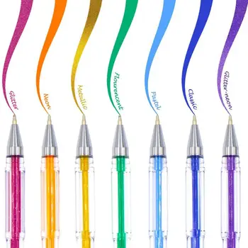 100 Farba Značku Gélové Pero Kovový Lesk Pastelové Farby, Žiadne Duplikáty Rysovacie Pero W8ED