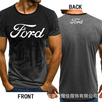 Pánske Krátke Rukáv pre Ford Auto Logo Pánske T-shirt Lete bežné Bavlna Gradient T košele Módne Hip Hop Harajuku Mužov Značky 02