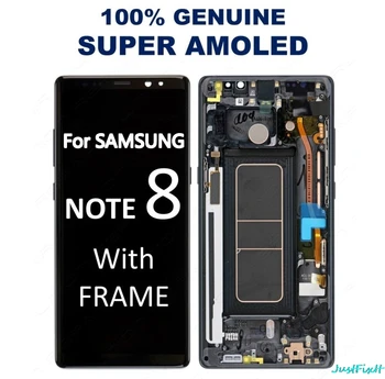 SUPER AMOLED Pre Samsung Poznámku 8 N9500 N950FD N950U Burn-v Tieni Lcd Displej Dotykový Displej Digitalizátorom. Montáž 6.3