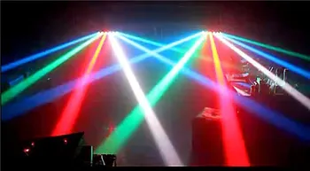 Vysoký jas LED osem-lúč ventilátor bar lúč svetelný lúč laserového svetla RGBW skener dj club disco svetlo