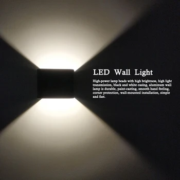 Kreatívne LED Steny Sconce 3W 5W Vnútorné Hliníkové Hore a Dole Uličkou Osvetlenie Zariadenie AC85-265V RGB Foyer Garland Lampa