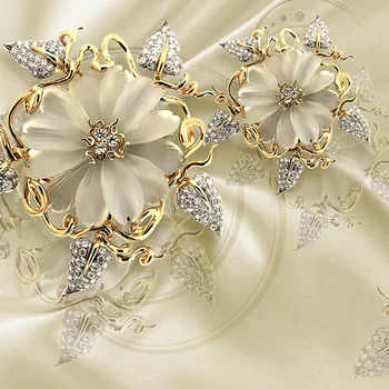 3D Európsky Štýl Mramoru Diamantové Šperky Kvetinové Tapety nástenná maľba Vysoko Kvalitnej netkanej Veľké Nástenné Maľby Steny v Obývacej Izbe Umenie