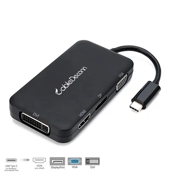Nové USB3.1 USB Typ C-C na USB3.0 HDMI+Typ C VGA, DVI, DisplayPort Kábel DP Thunderbolt 3 Kompatibilný Adaptér Pre Macbook Pro 2016