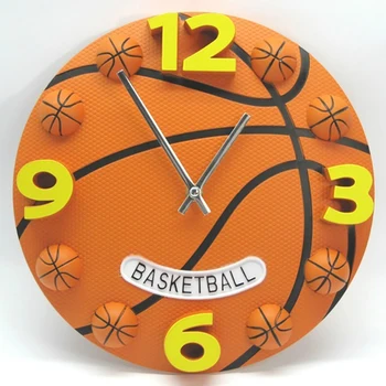 3d Moderný Basketbal, Futbal, Nástenné Hodiny Kreatívny Dizajn Domova Deti Deťom Darčeky Guess Hodinky Quartz Domova