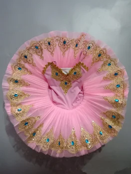 Profesionálne Balet Tutu Dieťa Labutie Jazero Kostým Biela / Ružová Baletné Šaty pre Deti Palacinka Tutu Dievčatá Dancewear