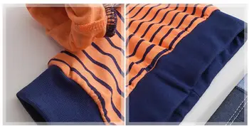 Malý maven detské oblečenie sady 2018 jeseň chlapci Bavlny značky dlhý rukáv fox topy / tričko + pruhované nohavice 20228