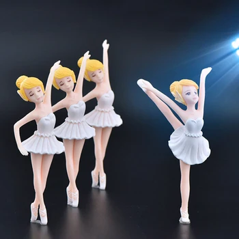 Tanec Balet Girl Víla Miniatúry Figúrka Ozdoby Keychain Domček Pre Bábiky Príslušenstvo Nové
