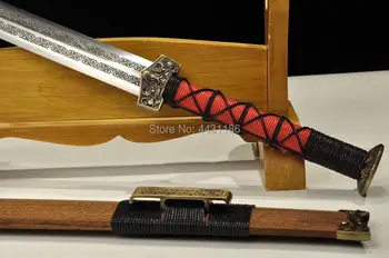 Ručné Čínsky Skutočný Bojový Meč Han Kráľ Jian Ostré Hrany Vysokej Mangánovej Ocele Full Tang Domáce Dekorácie Darček Nôž Meče