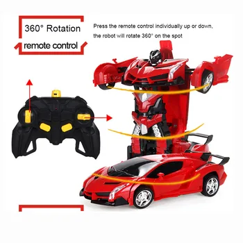 Nový 2 v 1 RC Auto Hračka Transformácie Roboty Car Jazdy Vozidla Športových Automobilov, Modelov, Diaľkové Ovládanie Auto RC Hračky pre vianočné darčeky