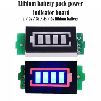 Lítiové Batérie, Indikátor Kapacity Modul Modrý Displej Výkonom, Tester 3,7 V/2S/3S/4S/6S