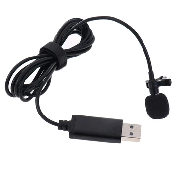 Prenosný Mini USB Mikrofón s 2m Klope Lavalier Mikrofón Clip-on Dierky Mikrofón