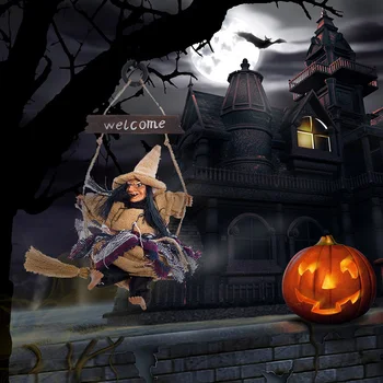 Halloween Ghost Čarodejnice Bábika Horor Strašidelné Závesné Dekorácie Ghost Lietajúce Čarodejnice Prívesok Halloween DIY Strany Ozdoby