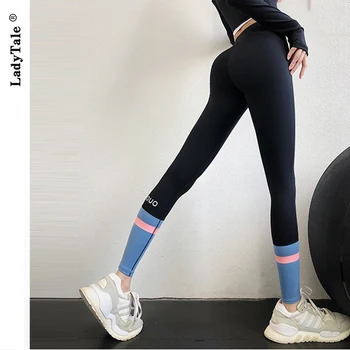 Ženy Legíny Módne List Tlač Streetwear Športové Nohavice Vysoký Pás Push Up Sladké Cvičenie Toutsers Telocvični Fittness Leggins
