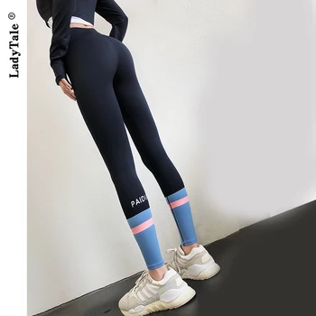 Ženy Legíny Módne List Tlač Streetwear Športové Nohavice Vysoký Pás Push Up Sladké Cvičenie Toutsers Telocvični Fittness Leggins