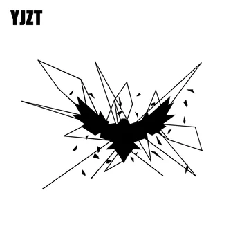 YJZT 16 CM*11.4 CM Tvorivé Vták Vrana Vinyl Auto Nálepky Odtlačkový Čierna/Strieborná Grafické Doplnky C11-1274