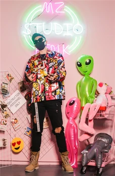 2020!Jeseň mužský spevák osobnosti módy rock oblečenie nočný klub muž DJ stage nosenie hip-hop, pánske bundy trend