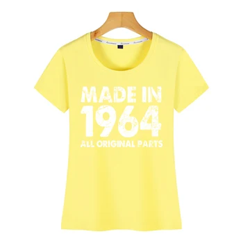 Topy T Shirt Ženy 55 biirthday 1964 Lete Harajuku Bavlna Žena Tričko