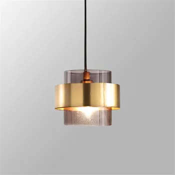 Postmoderných dizajnér Dymu šedá sklo Bronz prívesok svetlá pre kaviarne v spálni elegantný domov dekoratívne závesné svietidlo svietidlo