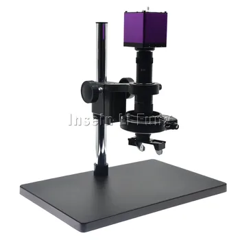60Frames 1/2-inch HDMI Video Mikroskopom Kamera+3D Strane Tváre Nastaviteľné Veľké zorné Pole 10-180X Zoom C-mount Objektív+LED+Držiak