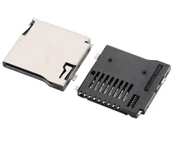10PCS Push-Push Typ TransFlash TF (Micro SD Karty Pätice Adaptéra Automatické PCB Konektor
