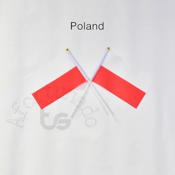 Poľsko 14*21 cm vlajky Zástavy strane mávali Národnej vlajky Domáce Dekorácie vlajky, zástavy