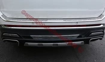 Pre Ford Edge 2016 2017 ABS Chrome Zadný Nárazník Kryt Výbava