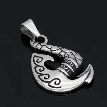 Z nehrdzavejúcej ocele Nordic Viking sekera rune amulet náhrdelník s príveskom