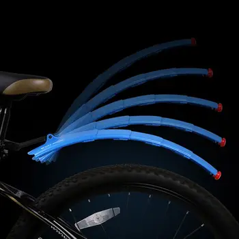 Teleskopické Skladanie Bicyklov Blatníka MTB, Road Bike Blatníky s zadné svetlo Časti