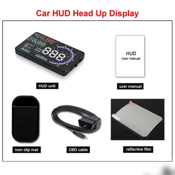 Liandlee Auto HUD Head Up Display Pre Ford Focus 3 2012-2018 Digitálny Rýchlomer Spotrebu Paliva premietacie plátno Detektor
